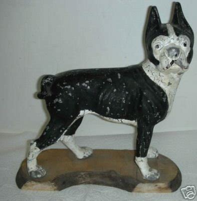 cast metal boxer dog|ANTIQUE Cast Metal Bulldog Boxer Mastiff Figurine.